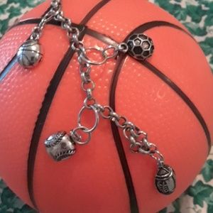 SPORTS Key Chain Fob Football Basketball Soccer. Hand Crafted. BgJ